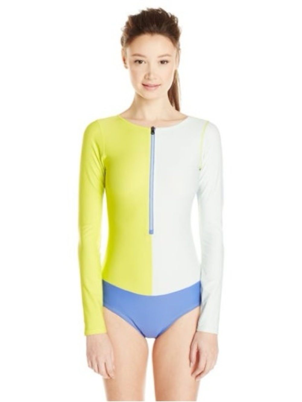 Roxy High Line Rash Guard Suit Women’s S Long Sleeve One Piece Swimsuit Multi